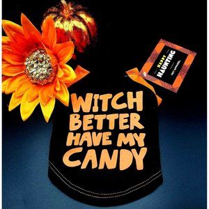 WITCH BETTER HAVE MY CANDY Dog Costume Shirt Halloween Clothes XS